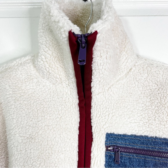 NWT GAS Eppie Teddy Ecofur Full Zip High Neck Jacket Ivory Men’s ? Size 40 - Picture 4 of 12